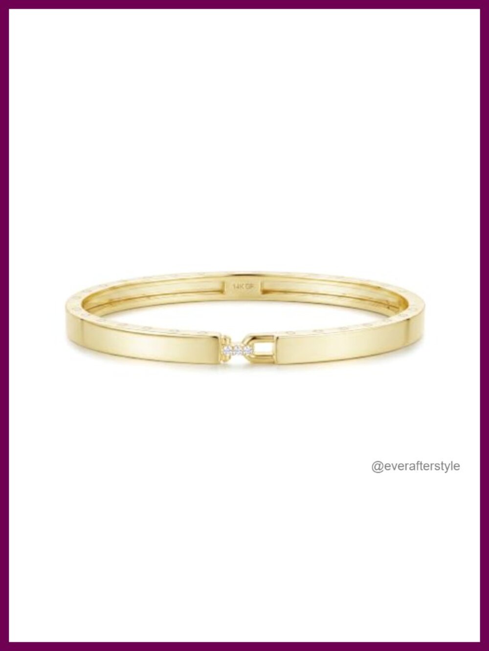 14K Gold Filled Bangle Bracelet 6mm Minimalist Stackable Women's Jewelry